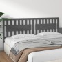 Cabecero de cama madera maciza de pino gris 205,5x4x100 cm de vidaXL, Cabeceros y pies de cama - Ref: Foro24-818592, Precio: ...