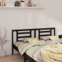 Cabecero de cama madera maciza de pino negro 186x4x100 cm de vidaXL, Cabeceros y pies de cama - Ref: Foro24-818839, Precio: 3...