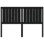 Solid black pine wood bed headboard 145.5x4x100 cm by vidaXL, Headboards and footboards - Ref: Foro24-818874, Price: 38,27 €,...
