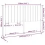 Solid black pine wood bed headboard 145.5x4x100 cm by vidaXL, Headboards and footboards - Ref: Foro24-818874, Price: 38,27 €,...