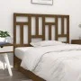 Honey brown pine solid wood bed headboard 125.5x4x100 cm by vidaXL, Headboards and footboards - Ref: Foro24-818963, Price: 31...