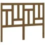 Honey brown pine solid wood bed headboard 125.5x4x100 cm by vidaXL, Headboards and footboards - Ref: Foro24-818963, Price: 31...