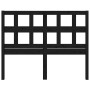 Cabecero de cama madera maciza de pino negro 125,5x4x100 cm de vidaXL, Cabeceros y pies de cama - Ref: Foro24-818914, Precio:...