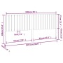Cabecero de cama madera maciza de pino negro 205,5x4x100 cm de vidaXL, Cabeceros y pies de cama - Ref: Foro24-818894, Precio:...