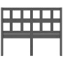 Cabecero de cama madera maciza de pino gris 205,5x4x100 cm de vidaXL, Cabeceros y pies de cama - Ref: Foro24-818942, Precio: ...