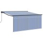 Toldo Retráctil Manual Azul y 300 x 250 cm Poliéster y Aluminio en Toldos | Comprar online en Foru.es