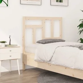 Solid pine wood bed headboard 95.5x4x100 cm by vidaXL, Headboards and footboards - Ref: Foro24-818950, Price: 21,39 €, Discou...