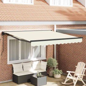 Toldo Retráctil Crema 300 x 250 cm Poliéster y metal en Toldos | Comprar online en Foru.es