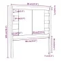 Solid gray pine wood headboard 96x4x100 cm by vidaXL, Headboards and footboards - Ref: Foro24-818752, Price: 30,07 €, Discoun...
