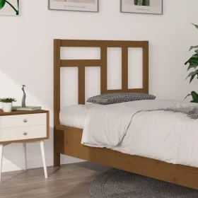 Cabecero de cama madera maciza pino marrón miel 95,5x4x100 cm de vidaXL, Cabeceros y pies de cama - Ref: Foro24-818953, Preci...