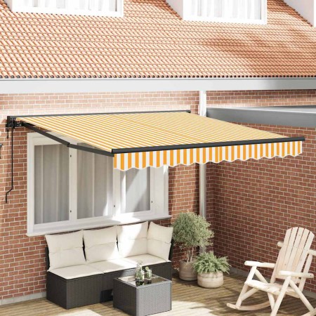 Toldo Retráctil Amarillo y 300 x 250 cm Poliéster y metal en Toldos | Comprar online en Foru.es