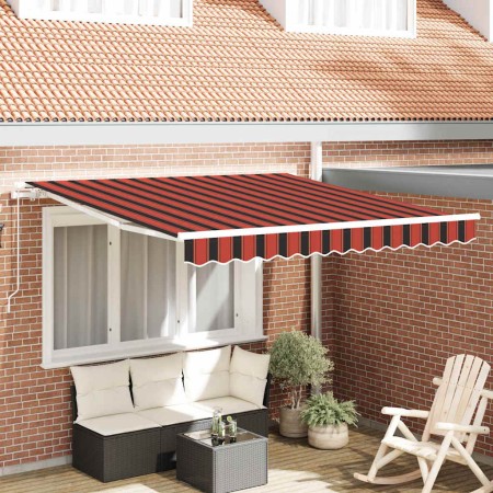 Toldo Retráctil Manual Naranja y Marrón 300 x 250 cm en Toldos | Comprar online en Foru.es