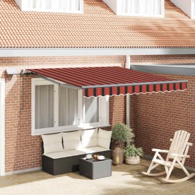 Toldo Retráctil Manual Naranja y marrón 300 x 250 cm tela en Toldos | Comprar online en Foru.es