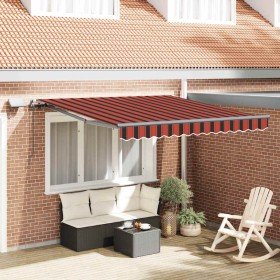 Toldo Retráctil Manual Naranja y marrón 300 x 250 cm tela en Toldos | Comprar online en Foru.es
