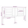 Cabecero de cama madera maciza de pino gris 166x4x100 cm de vidaXL, Cabeceros y pies de cama - Ref: Foro24-818832, Precio: 32...