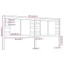 Cabecero madera maciza de pino gris 146x4x100 cm de vidaXL, Cabeceros y pies de cama - Ref: Foro24-818772, Precio: 39,08 €, D...