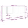 Cabecero de cama madera maciza de pino blanco 205,5x4x100 cm de vidaXL, Cabeceros y pies de cama - Ref: Foro24-818891, Precio...