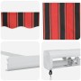 Toldo Retráctil Rojo y Negro 300 x 250 cm Tela y Metal en Toldos | Comprar online en Foru.es