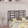 Cabecero de cama madera maciza de pino gris 126x4x100 cm de vidaXL, Cabeceros y pies de cama - Ref: Foro24-818812, Precio: 30...