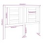Cabecero de cama madera maciza de pino gris 126x4x100 cm de vidaXL, Cabeceros y pies de cama - Ref: Foro24-818812, Precio: 30...