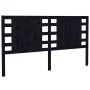 Kopfteil aus massivem schwarzem Kiefernholz, 126 x 4 x 100 cm von vidaXL, Kopf- und Fußteile - Ref: Foro24-818764, Preis: 32,...