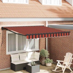 Toldo Retráctil Naranja y Negro 300 x 250 cm Poliéster y metal en Toldos | Comprar online en Foru.es