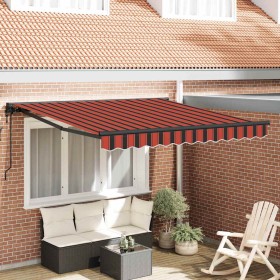 Toldo Retráctil Naranja y Negro 300 x 250 cm Poliéster y metal en Toldos | Comprar online en Foru.es