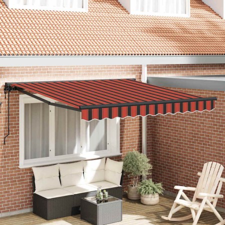 Toldo Retráctil Naranja y Negro 300 x 250 cm Poliéster y metal en Toldos | Comprar online en Foru.es