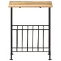 Revistero madera maciza de mango y acero 40x30x50 cm en Revisteros | Comprar online en Foru.es