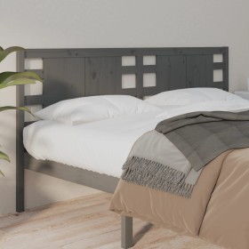 Cabecero madera maciza de pino gris 206x4x100 cm de vidaXL, Cabeceros y pies de cama - Ref: Foro24-818792, Precio: 49,66 €, D...