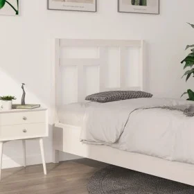 Bettkopfteil aus massivem weißem Kiefernholz, 95,5 x 4 x 100 cm von vidaXL, Kopf- und Fußteile - Ref: Foro24-818951, Preis: 2...