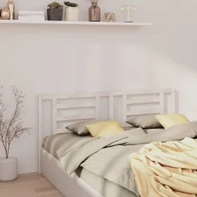 Solid white pine wood bed headboard 186x4x100 cm by vidaXL, Headboards and footboards - Ref: Foro24-818836, Price: 50,05 €, D...