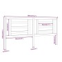 Cabecero de cama madera maciza de pino blanco 186x4x100 cm de vidaXL, Cabeceros y pies de cama - Ref: Foro24-818836, Precio: ...