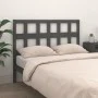 Solid gray pine wood bed headboard 155.5x4x100 cm by vidaXL, Headboards and footboards - Ref: Foro24-818927, Price: 34,57 €, ...