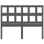 Solid gray pine wood bed headboard 155.5x4x100 cm by vidaXL, Headboards and footboards - Ref: Foro24-818927, Price: 34,57 €, ...