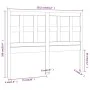 Solid gray pine wood bed headboard 155.5x4x100 cm by vidaXL, Headboards and footboards - Ref: Foro24-818927, Price: 34,57 €, ...