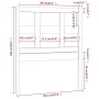 Bettkopfteil aus massivem Kiefernholz, honigbraun, 95,5 x 4 x 100 cm von vidaXL, Kopf- und Fußteile - Ref: Foro24-818903, Pre...