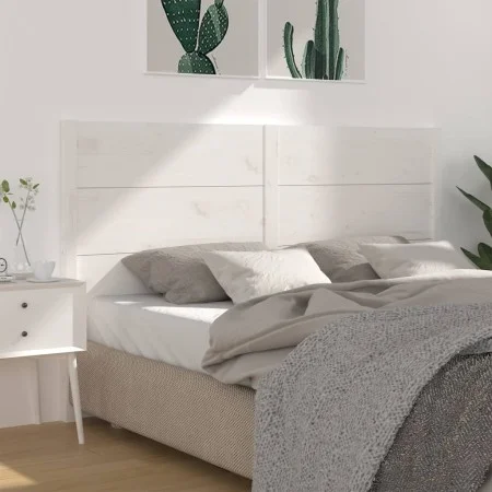 Kopfteil aus massivem weißem Kiefernholz, 146 x 4 x 100 cm von vidaXL, Kopf- und Fußteile - Ref: Foro24-818721, Preis: 117,66...