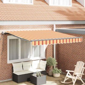 Toldo Retráctil Amarillo y Naranja 300 x 250 cm Tela y Aluminio en Toldos | Comprar online en Foru.es
