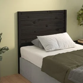 Bettkopfteil aus massivem schwarzem Kiefernholz, 96 x 4 x 100 cm von vidaXL, Kopf- und Fußteile - Ref: Foro24-819004, Preis: ...