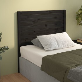 Cabecero de cama madera maciza de pino negro 96x4x100 cm de vidaXL, Cabeceros y pies de cama - Ref: Foro24-819004, Precio: 36...