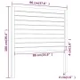 Bettkopfteil aus massivem schwarzem Kiefernholz, 96 x 4 x 100 cm von vidaXL, Kopf- und Fußteile - Ref: Foro24-819004, Preis: ...