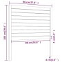 Cabecero de cama madera maciza de pino negro 96x4x100 cm de vidaXL, Cabeceros y pies de cama - Ref: Foro24-819004, Precio: 36...