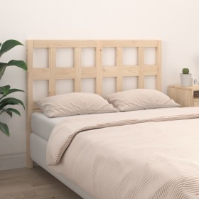 Cabecero de cama madera maciza de pino 185,5x4x100 cm de vidaXL, Cabeceros y pies de cama - Ref: Foro24-818935, Precio: 53,89...