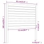 Cabecero de cama madera maciza de pino negro 81x4x100 cm de vidaXL, Cabeceros y pies de cama - Ref: Foro24-818999, Precio: 50...