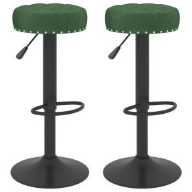 Taburetes de cocina 2 unidades terciopelo verde oscuro en Taburetes de cocina | Comprar online en Foru.es