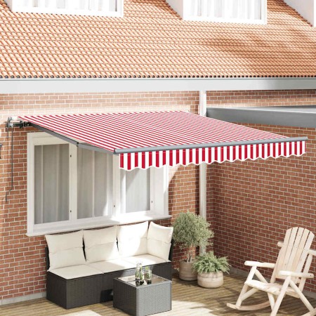 Toldo Retráctil Rojo y 300 x 250 cm Tela y Aluminio en Toldos | Comprar online en Foru.es