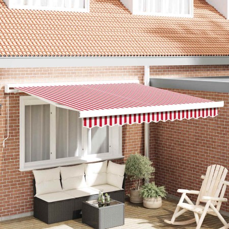 Toldo Retráctil Rojo y 300 x 250 cm Tela y Metal en Toldos | Comprar online en Foru.es