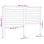 Cabecero de cama madera maciza de pino negro 146x4x100 cm de vidaXL, Cabeceros y pies de cama - Ref: Foro24-819024, Precio: 7...
