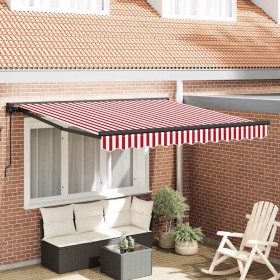 Toldo Retráctil Manual Rojo y 300 x 250 cm Poliéster y metal en Toldos | Comprar online en Foru.es